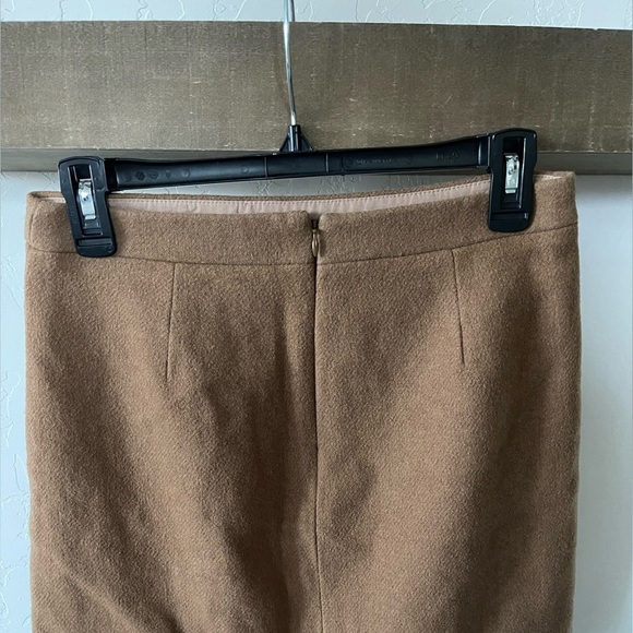 J. Crew| Wool, Laine Brown-Tan Mini Skirt with Ruffle Detail—Size 0••• - Picture 4 of 14